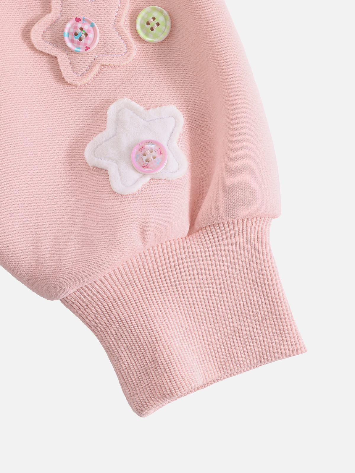 [Pre-Order] Star Patch Zip Up Hoodie Pink - Aelfric Eden