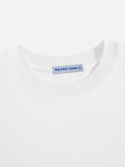 Boxy Script Long Sleeve Tee White - Aelfric Eden