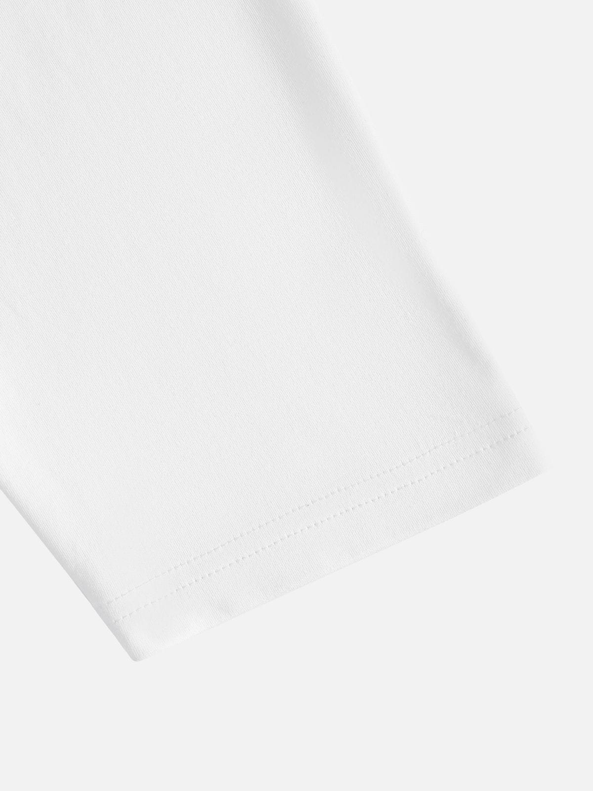 Boxy Script Long Sleeve Tee White - Aelfric Eden