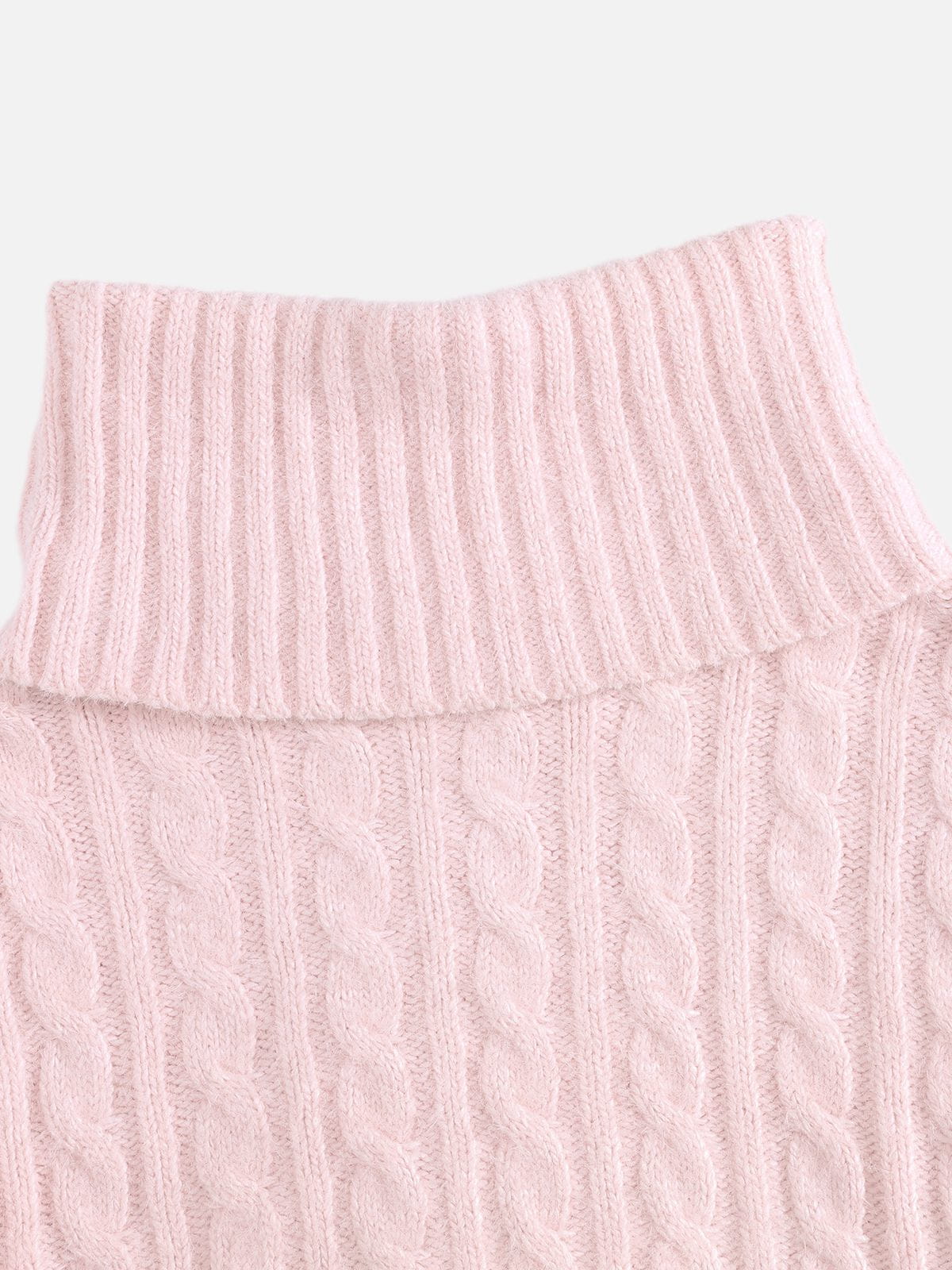 Cable Knit Off-The-Shoulder Sweater Pink - Aelfric Eden
