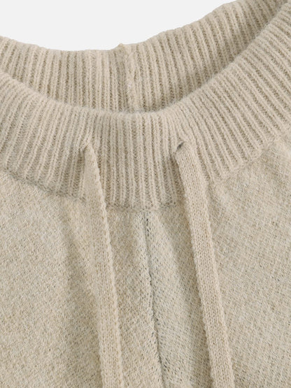 [Pre-Order] Dachshund Jacquard Knit Pants Apricot - Aelfric Eden