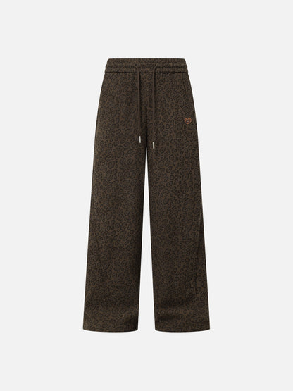 Leopard Texture Sweatpants Apricot - Aelfric Eden