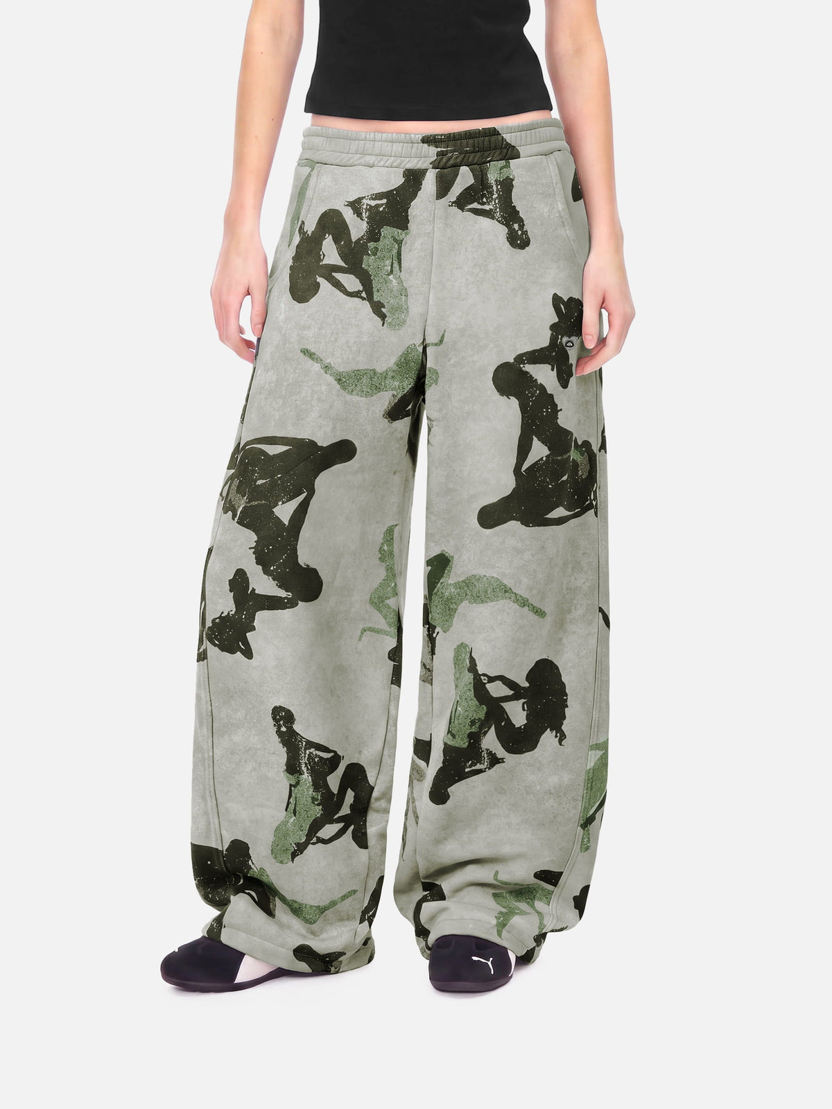 All-Over Print Baggy Sweatpants Grey - Aelfric Eden