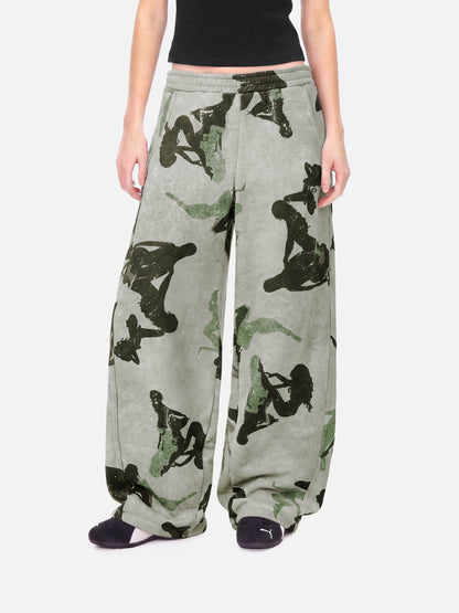 All-Over Print Baggy Sweatpants Grey - Aelfric Eden