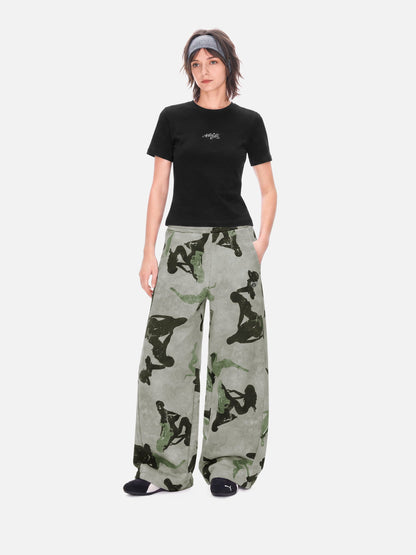 All-Over Print Baggy Sweatpants Grey - Aelfric Eden