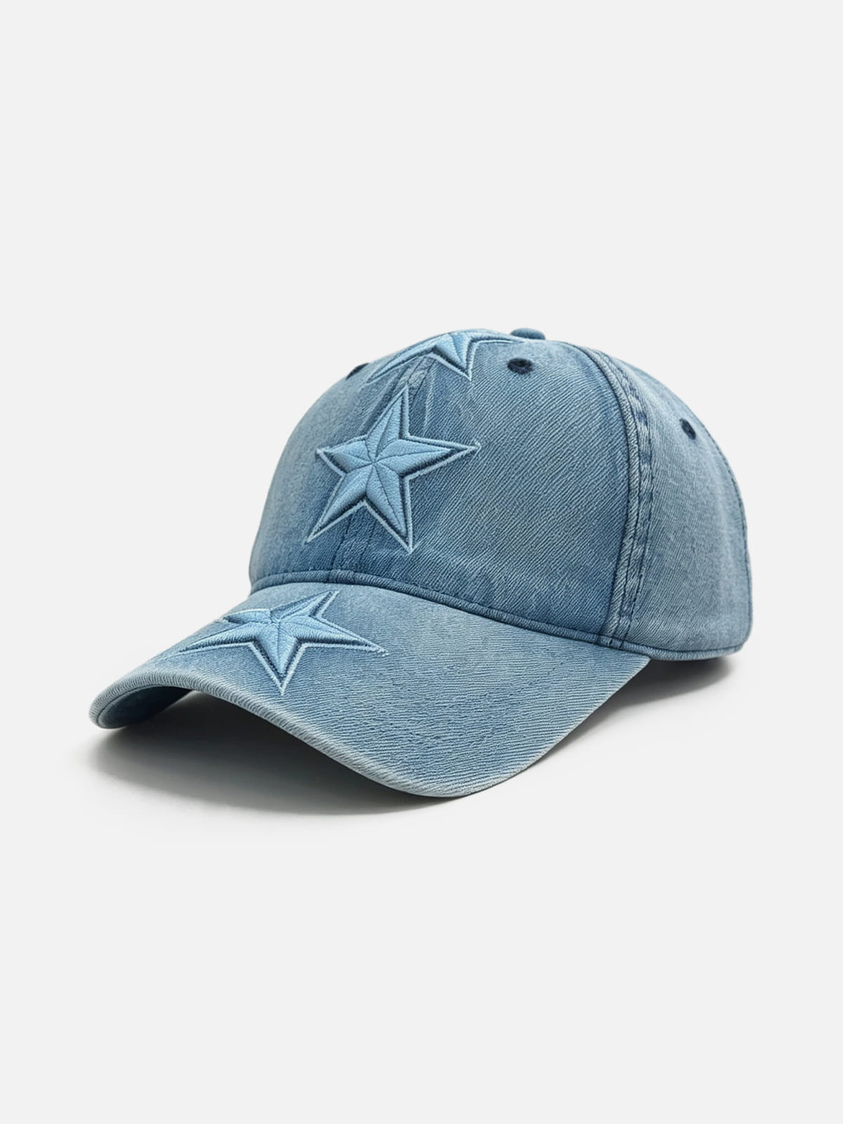 Embroidery Star Washed Cap Light Blue - Aelfric Eden
