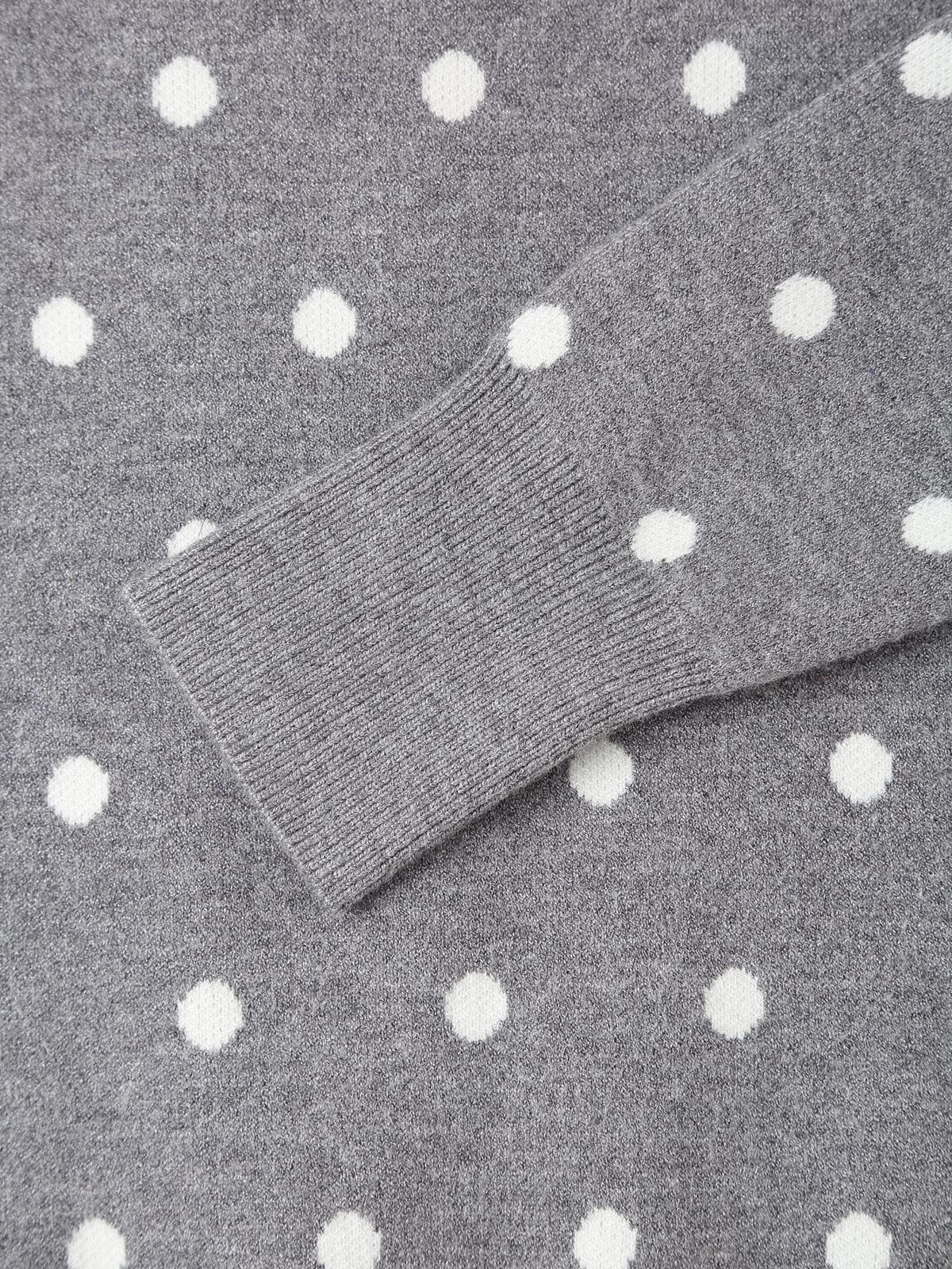 Polka Dot Knit Hoodie Sets Grey - Aelfric Eden