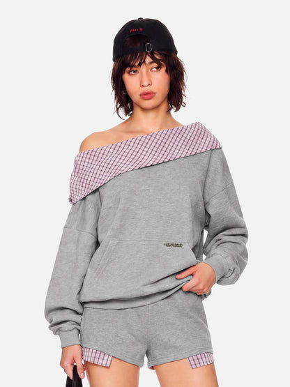 Plaid Contrast Sets Grey - Aelfric Eden