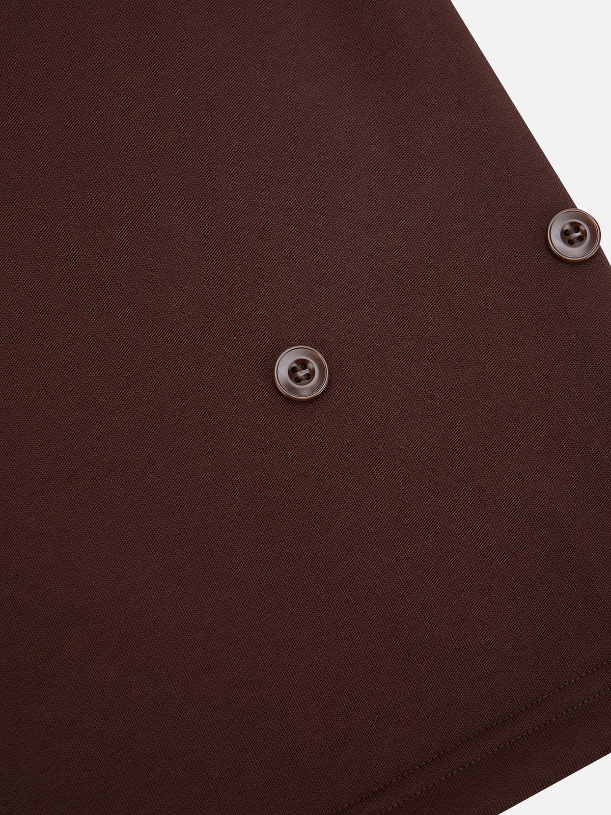 [Pre-Order] Boxy Striped Embroidery Sets Brown - Aelfric Eden