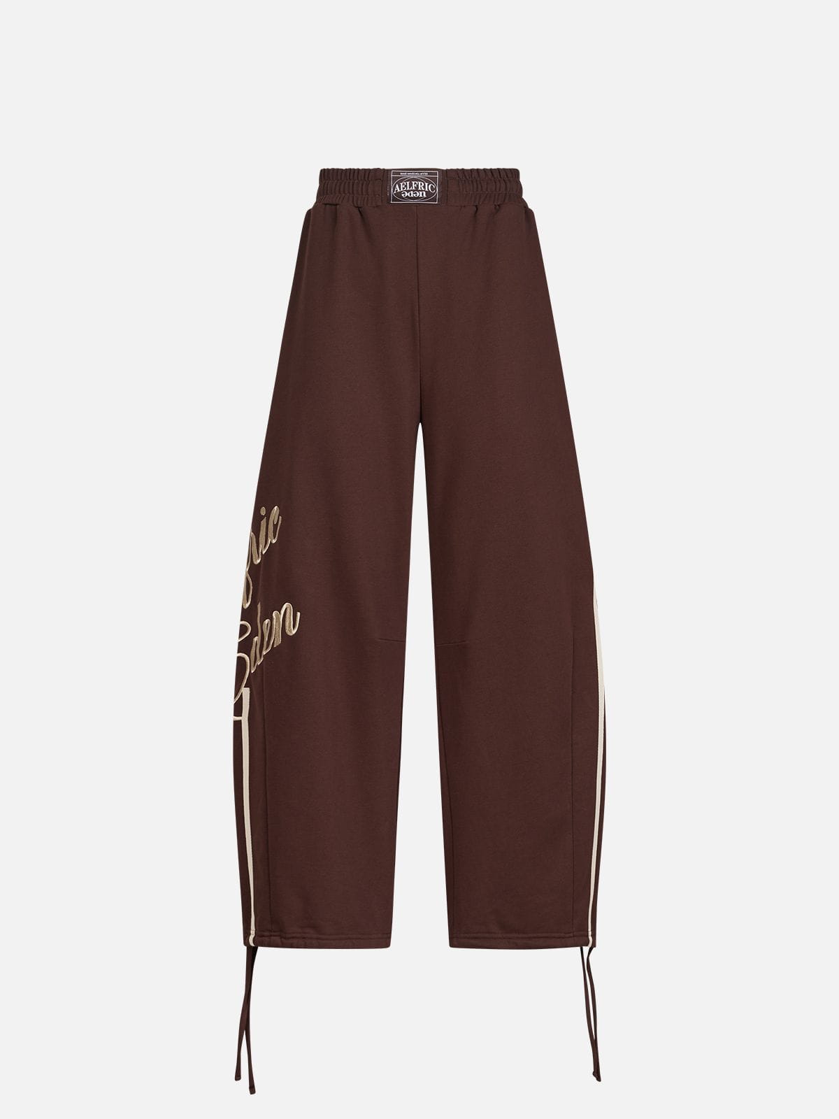 [Pre-Order] Boxy Striped Embroidery Sets Brown - Aelfric Eden