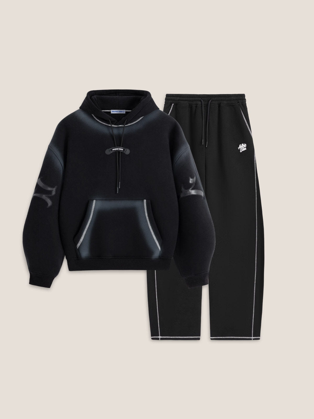 Soufflé ICON Boxy Hoodie Sets Black - Aelfric Eden