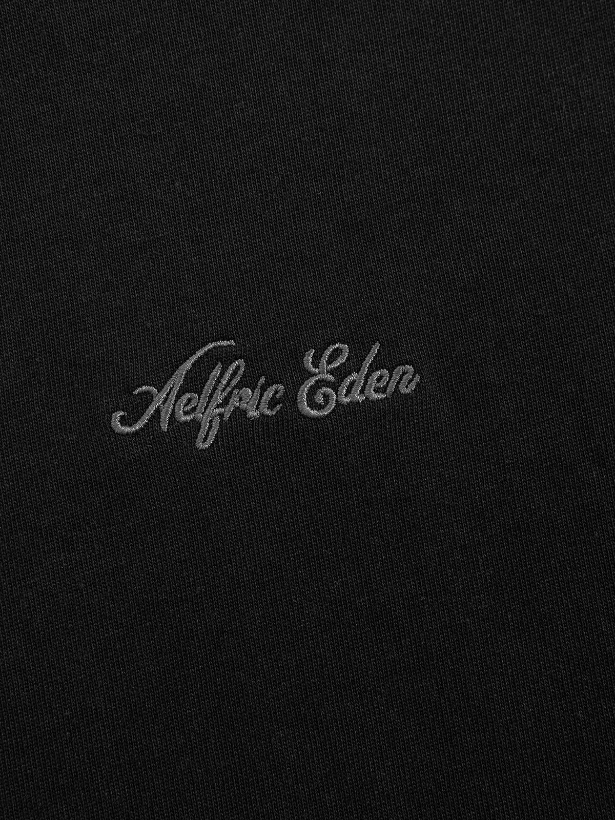 Logo Embroidered Tee Black - Aelfric Eden