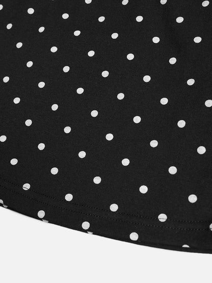 Polka Dot Halter Cami Top Black - Aelfric Eden