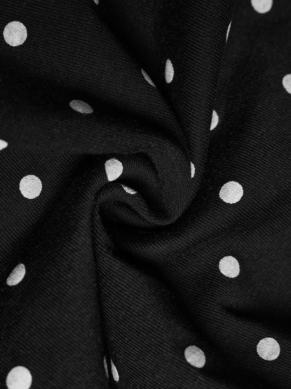 Polka Dot Halter Cami Top Black - Aelfric Eden