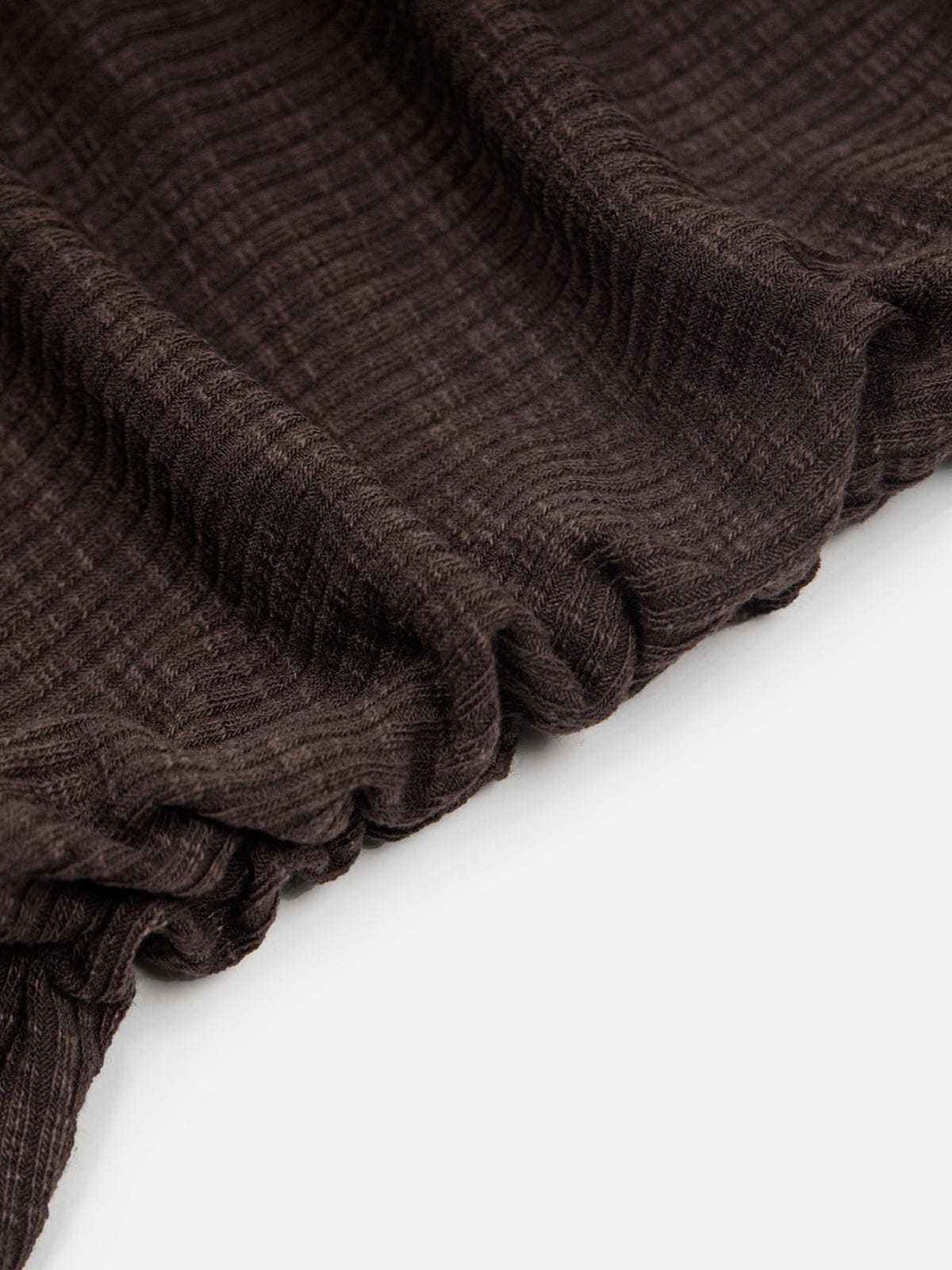 Ruched Tie Front Tube Top Brown - Aelfric Eden