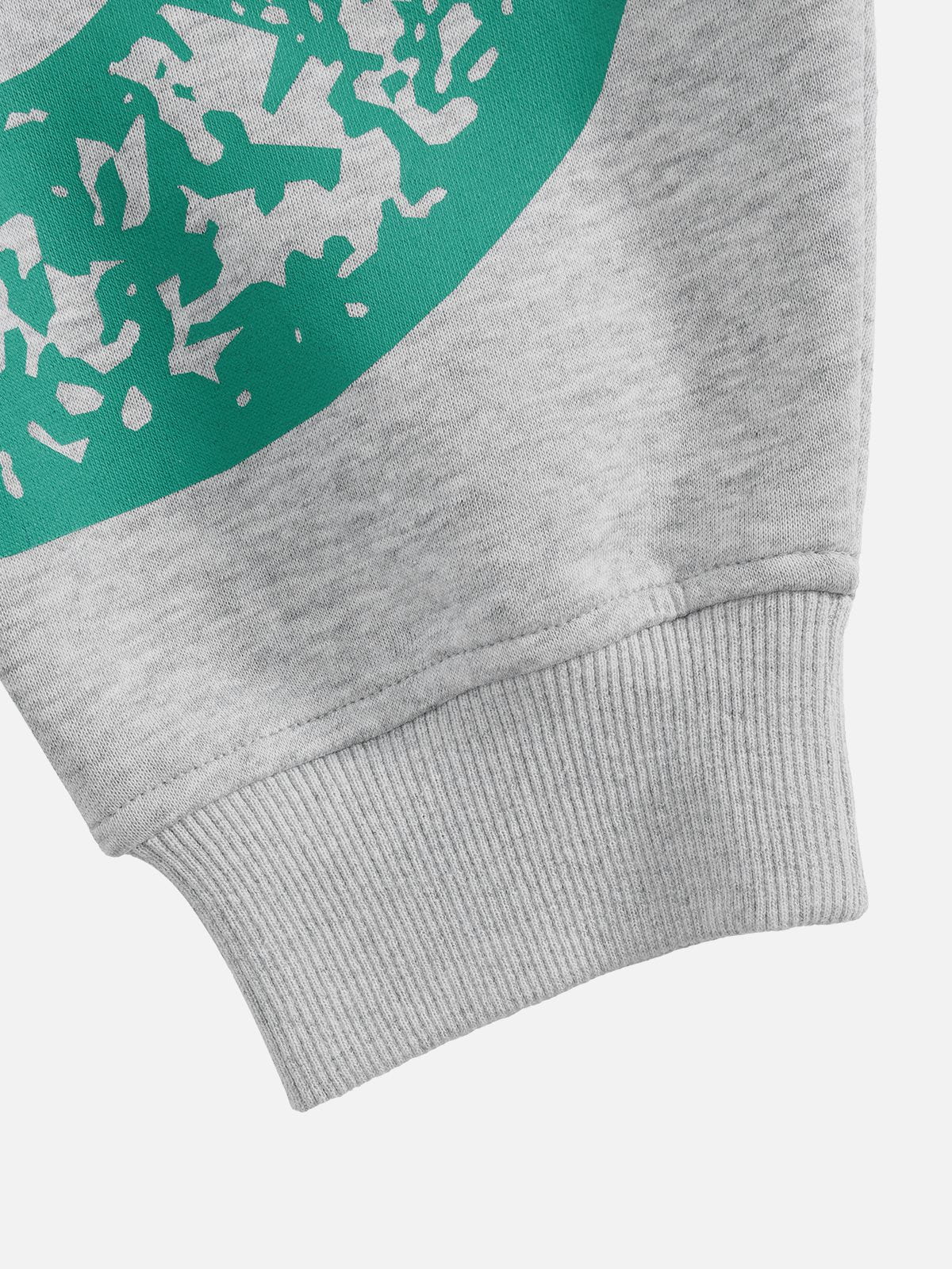 Boxy Graphic Quarter-Zip Sweatshirt Grey - Aelfric Eden