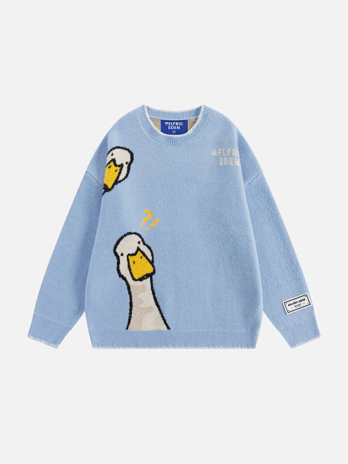 Goose Jacquard Sweater Blue - Aelfric Eden