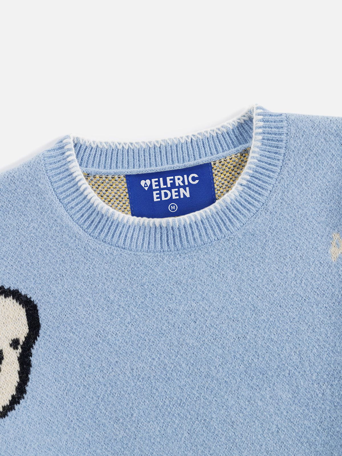 Goose Jacquard Sweater Blue - Aelfric Eden