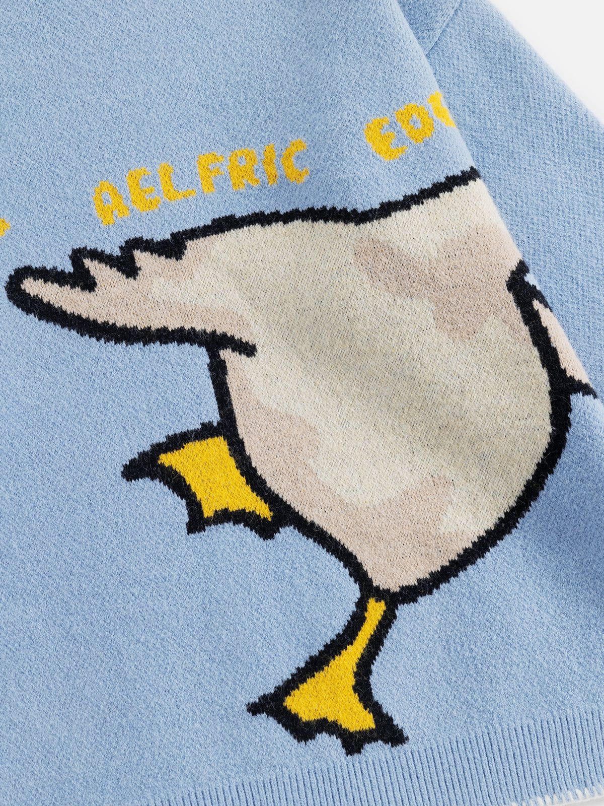 Goose Jacquard Sweater Blue - Aelfric Eden