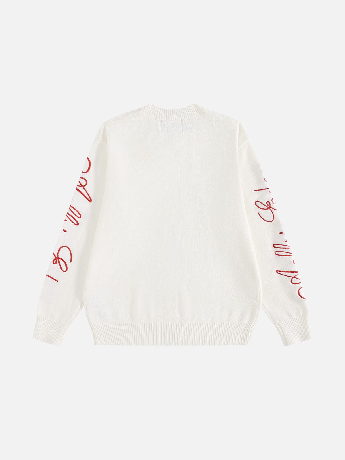Script Embroidery Sweater White - Aelfric Eden
