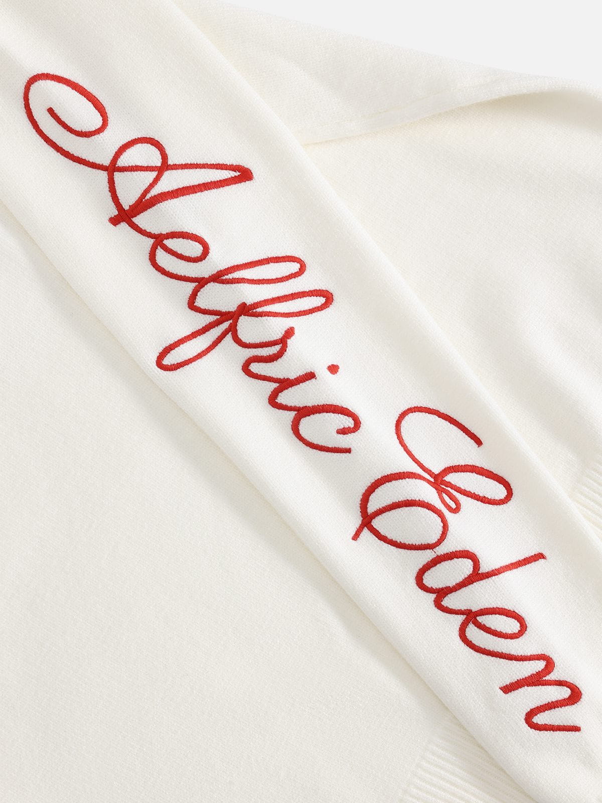 Script Embroidery Sweater White - Aelfric Eden