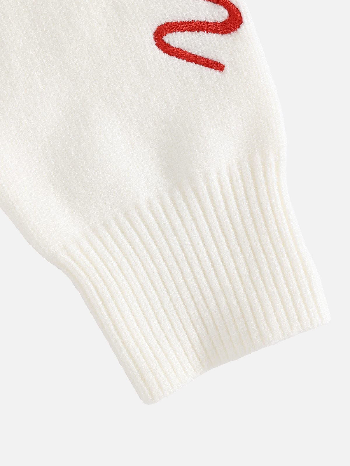 Script Embroidery Sweater White - Aelfric Eden