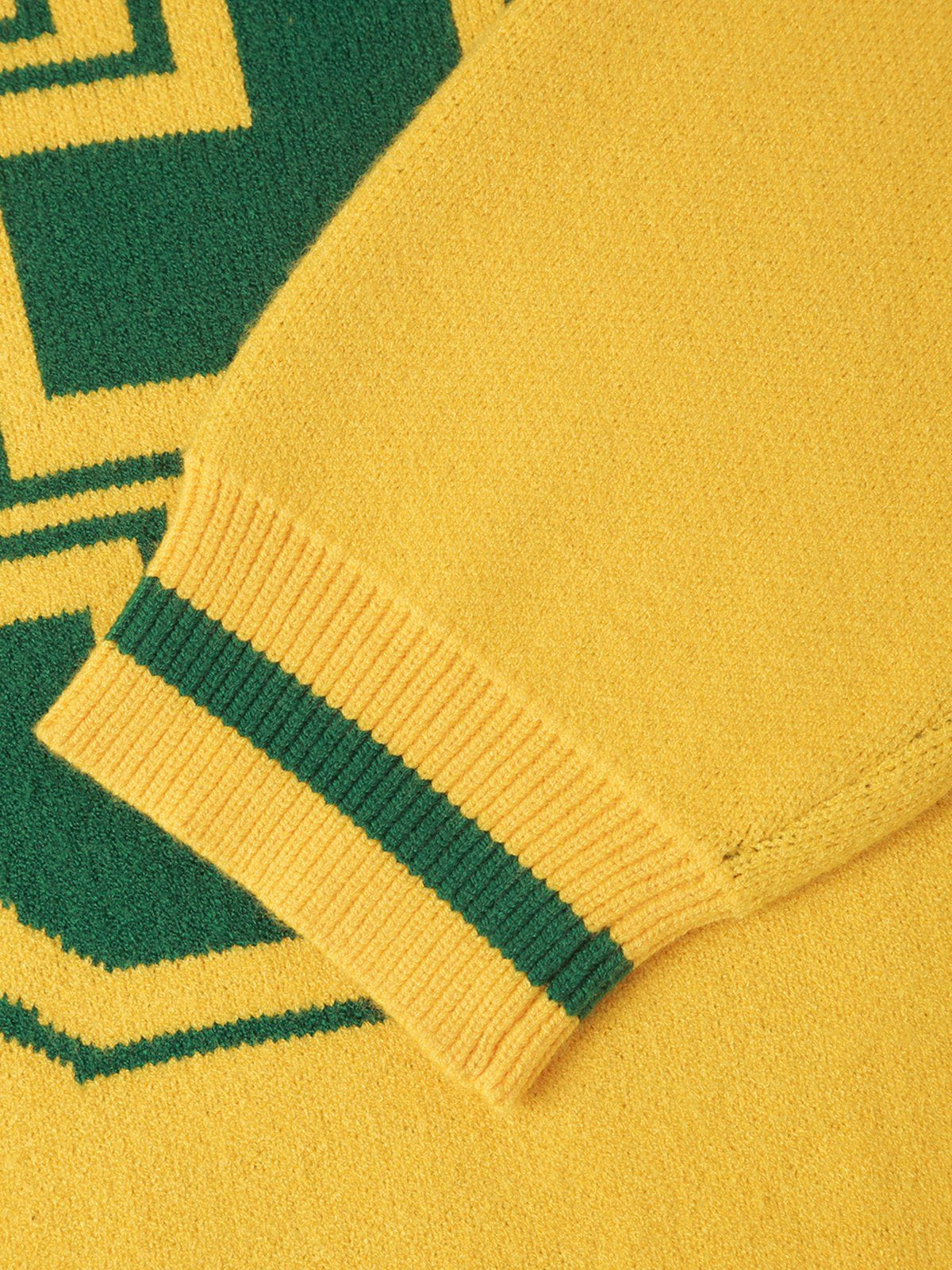 Number Graphic Polo Sweater Yellow - Aelfric Eden