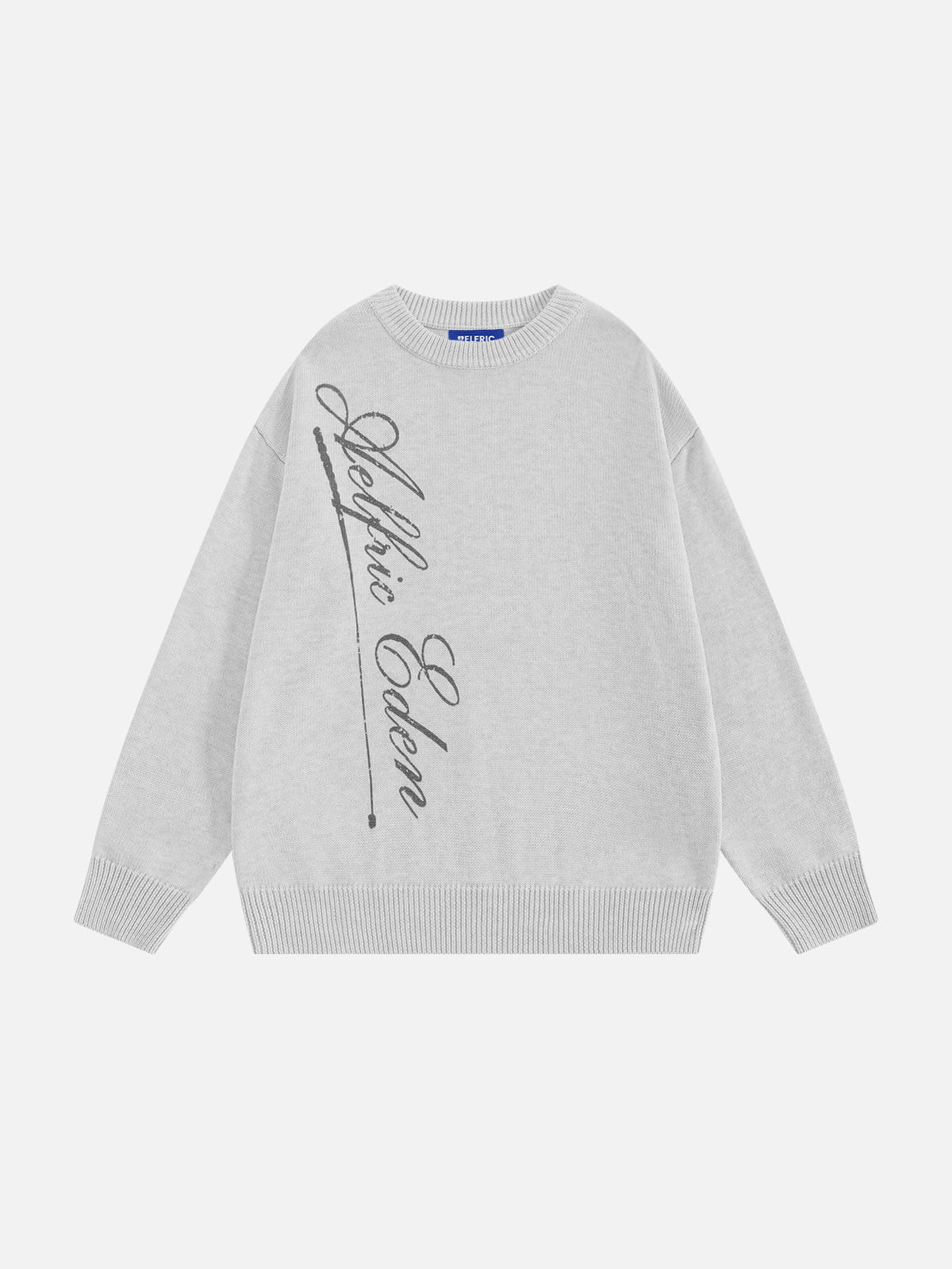 Script Graphic Sweater Grey - Aelfric Eden