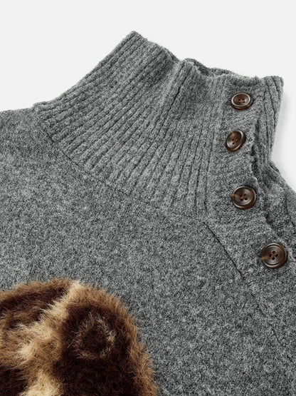 Dachshund Jacquard Sweater Grey - Aelfric Eden