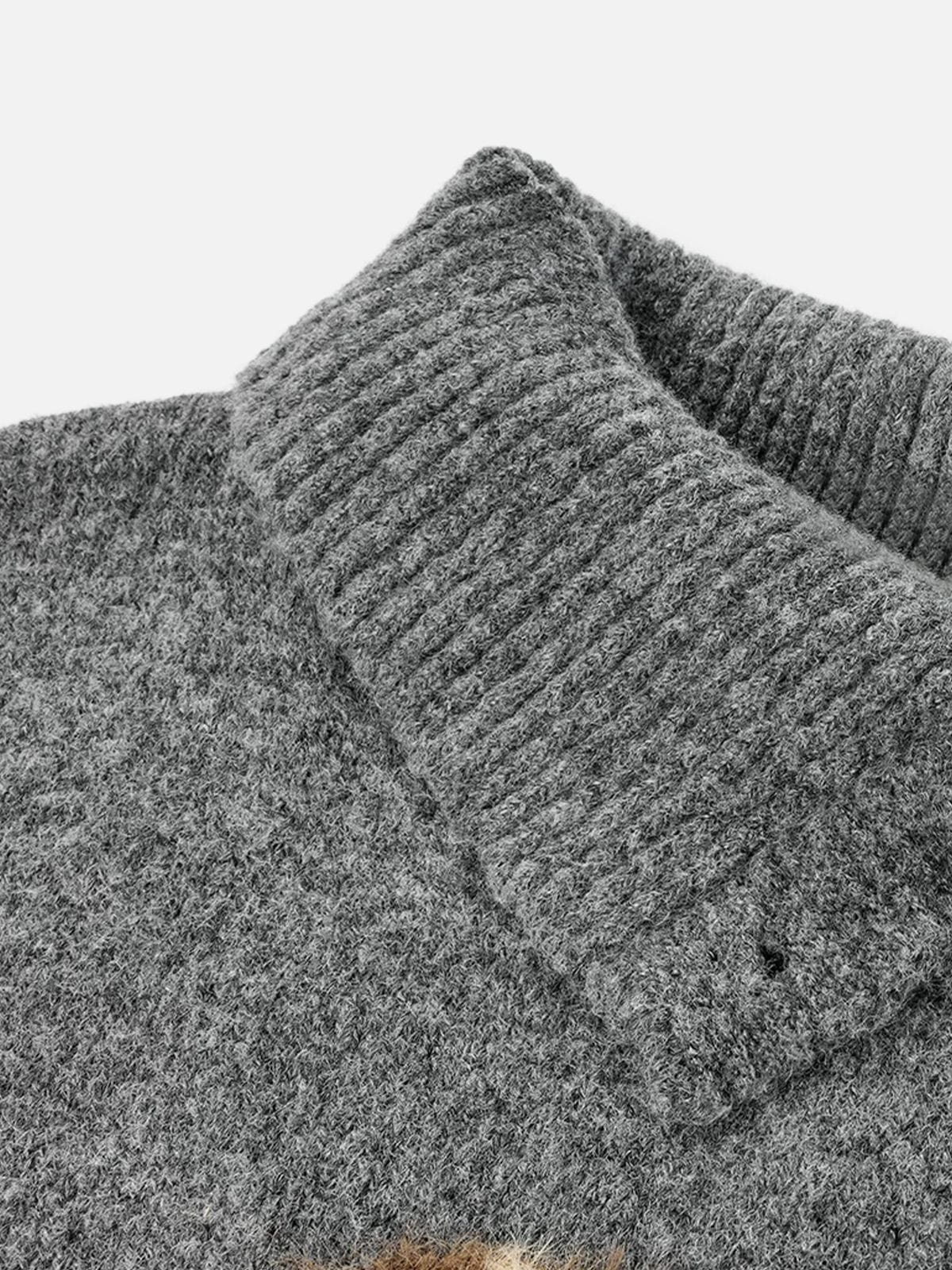 Dachshund Jacquard Sweater Grey - Aelfric Eden