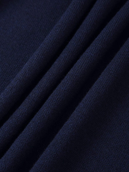 Layered Neck Sweater Dark Blue - Aelfric Eden