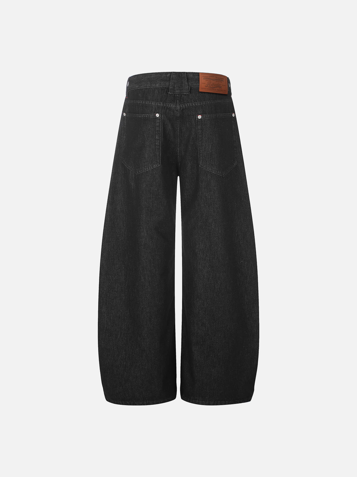 Grommet Baggy Barrel Jeans Black - Aelfric Eden