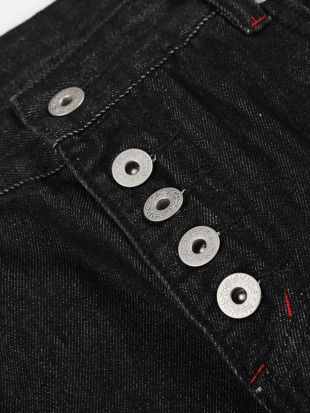 Grommet Baggy Barrel Jeans Black - Aelfric Eden