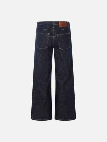 Button Pocket Jeans Dark Blue - Aelfric Eden