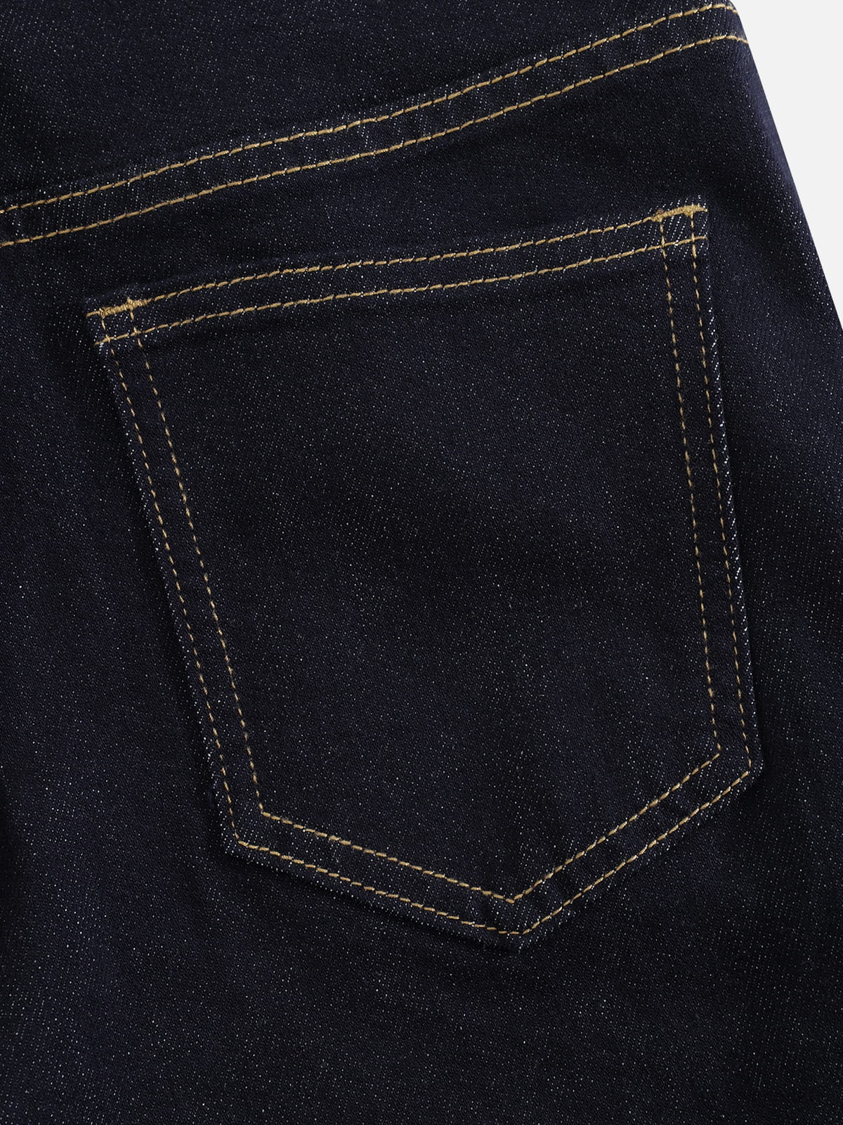 Whipstitch Seam Bootcut Jeans Dark Blue - Aelfric Eden