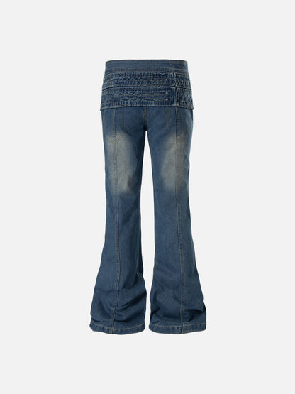 Zip Pocket Bootcut Jeans Black - Aelfric Eden
