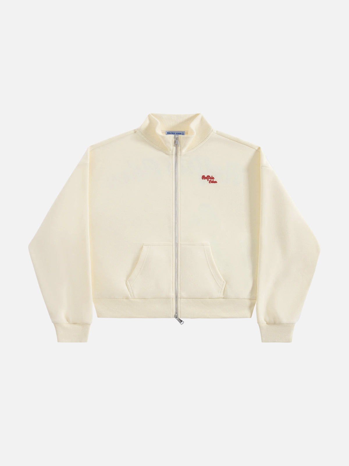 Cherry Graphic Boxy Zip Up Sweatshirt Apricot - Aelfric Eden