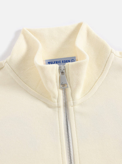 Cherry Graphic Boxy Zip Up Sweatshirt Apricot - Aelfric Eden