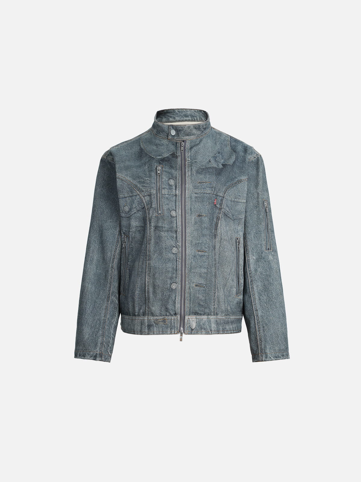 Denim Pattern Jacket Blue - Aelfric Eden