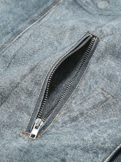 Denim Pattern Jacket Blue - Aelfric Eden
