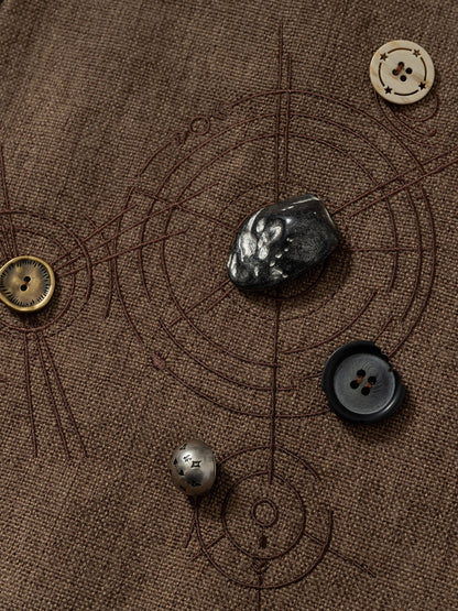 Button Zip Jacket Coffee - Aelfric Eden