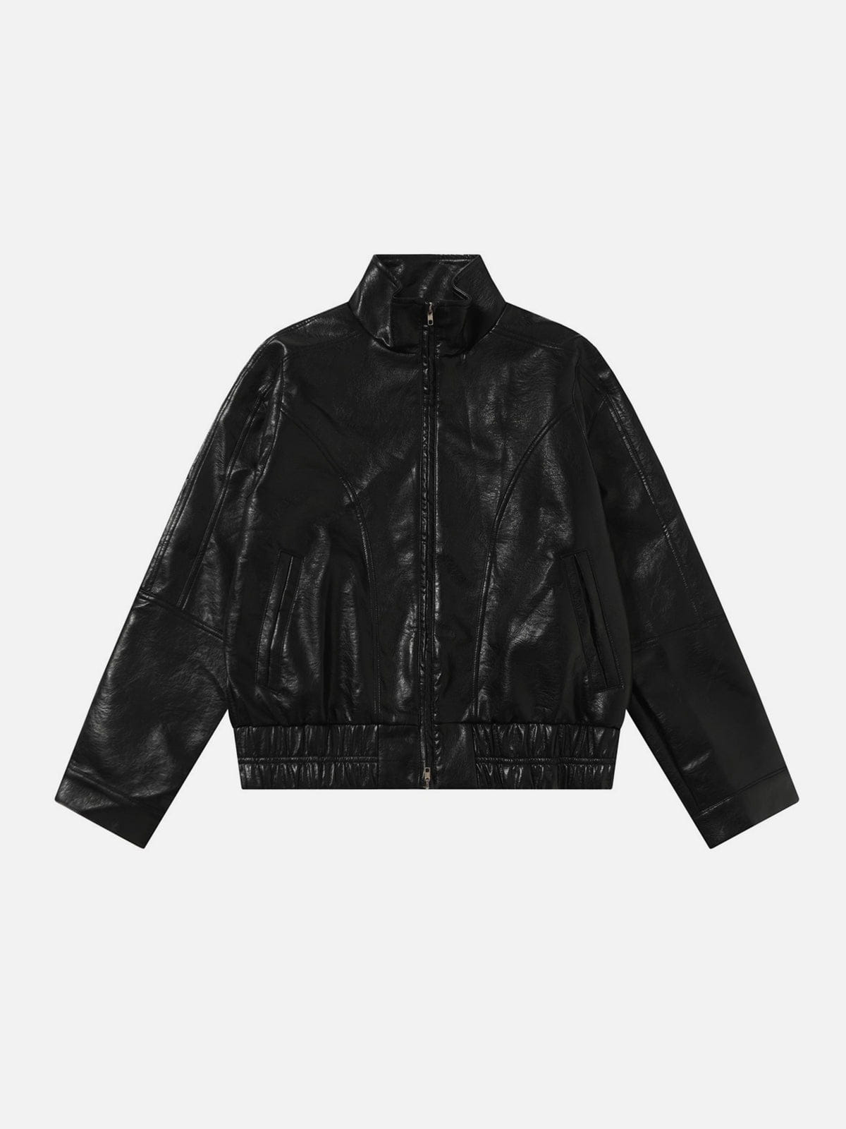 Faux Leather Jacket Black - Aelfric Eden