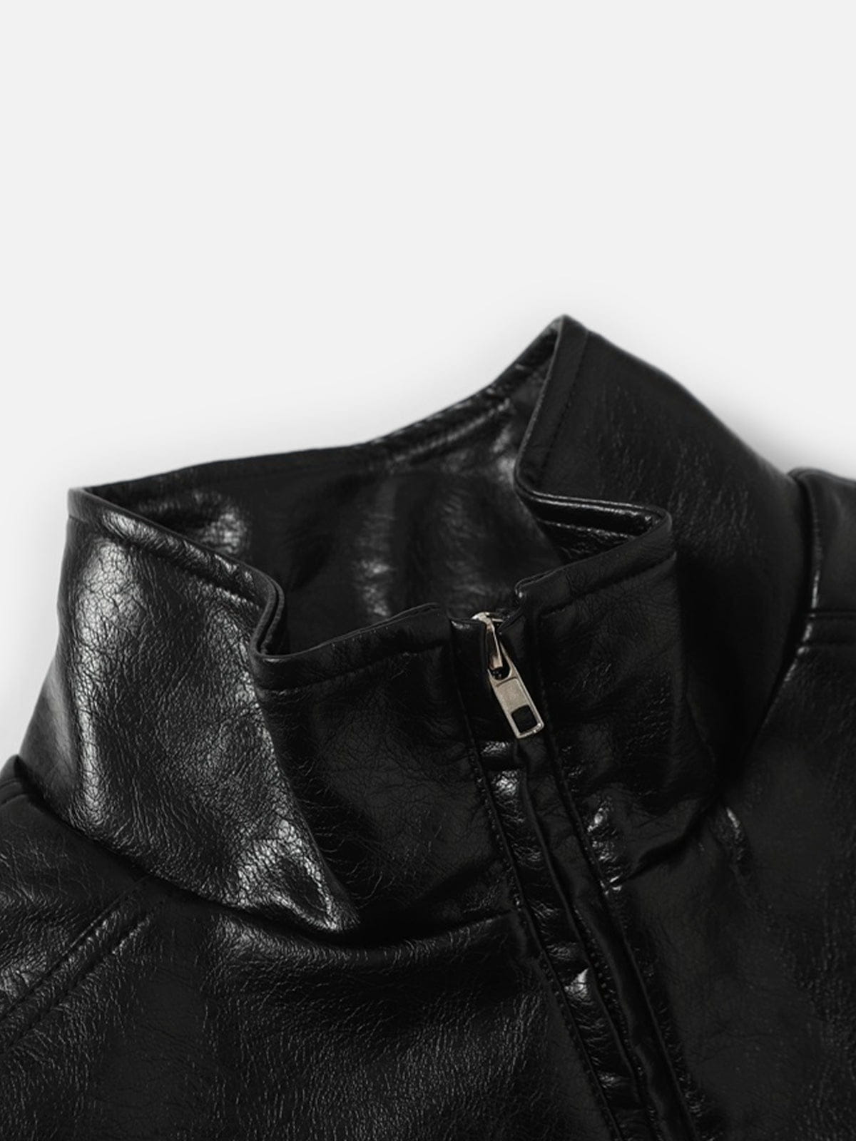 Faux Leather Jacket Black - Aelfric Eden