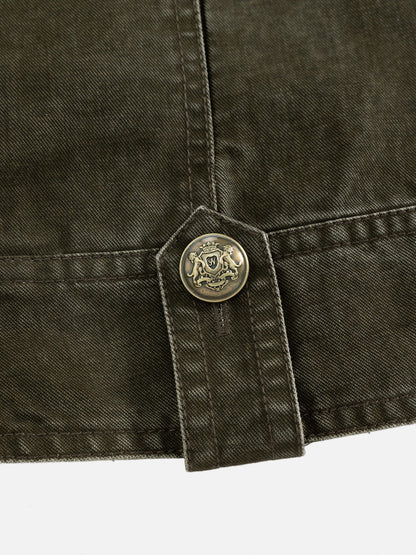 Washed Napoleon Jacket Brown - Aelfric Eden
