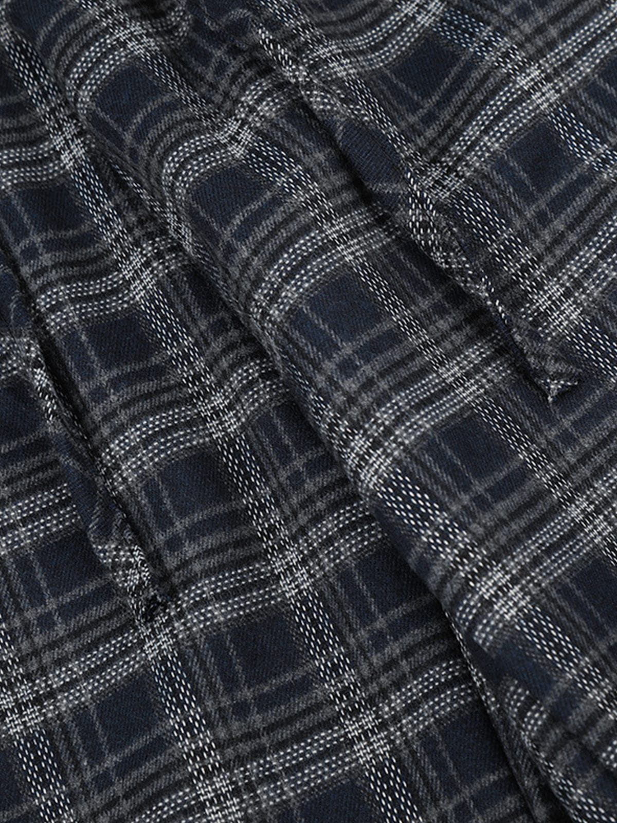 Plaid Baggy Barrel Sweatpants Dark Blue - Aelfric Eden