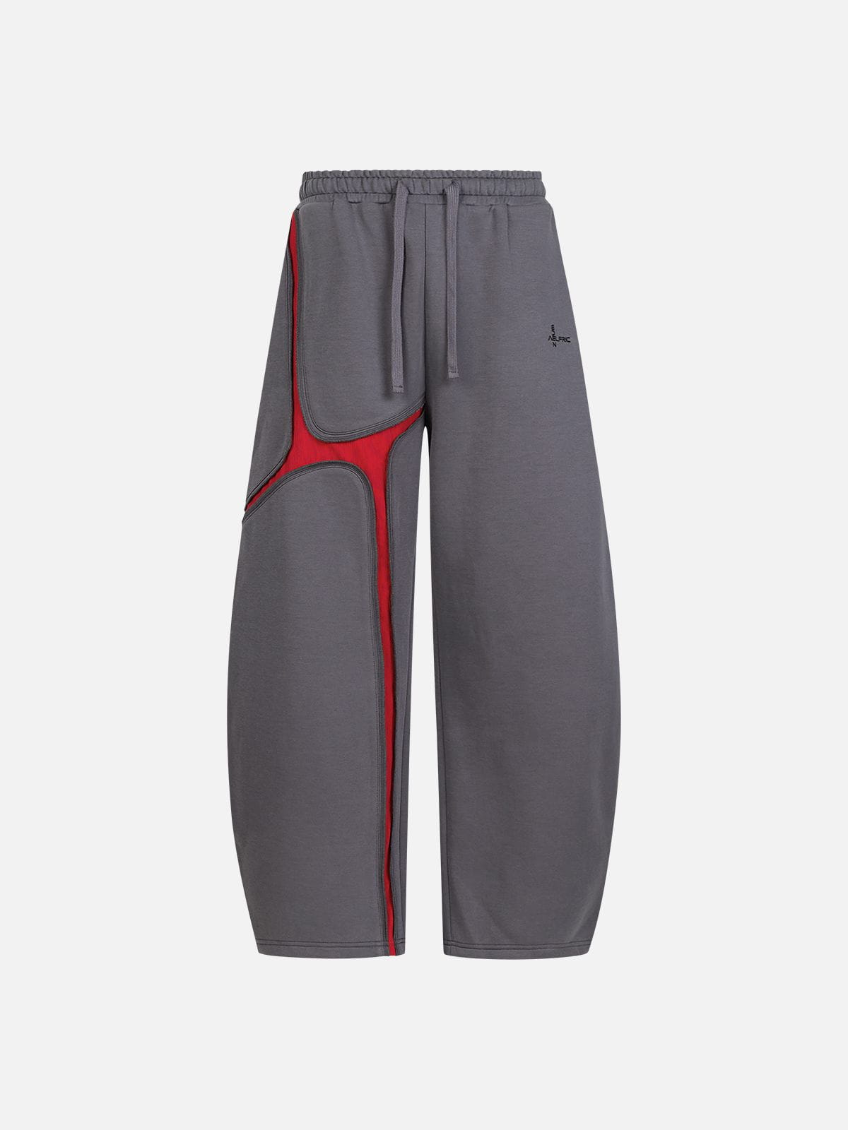 [Pre-Order] Contrast Panel Baggy Barrel Sweatpants Dark Grey - Aelfric Eden