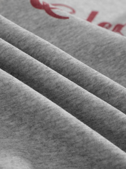 [Pre-Order] Boxy Script Graphic Zip Up Hoodie Grey - Aelfric Eden