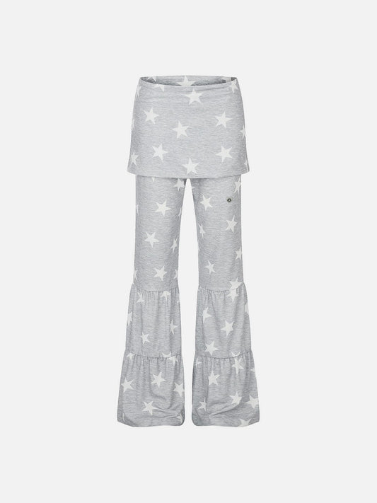 Star Print Bootcut Sweatpants Grey - Aelfric Eden