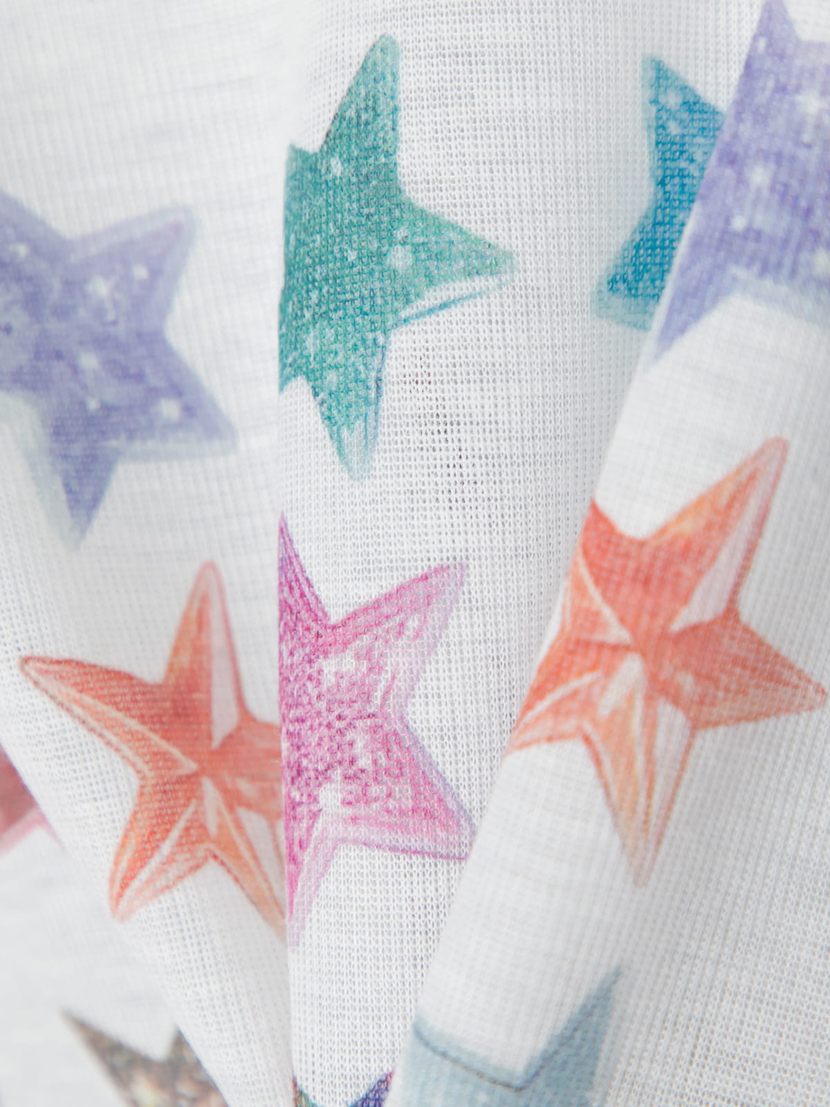 Star Ruched Long Sleeve Tee White - Aelfric Eden