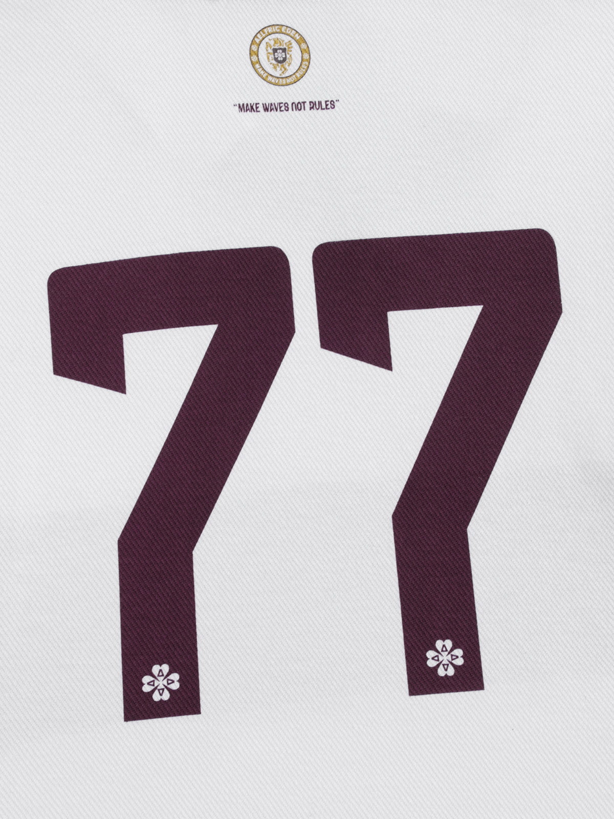 77 V-Neck Cropped Jersey White - Aelfric Eden